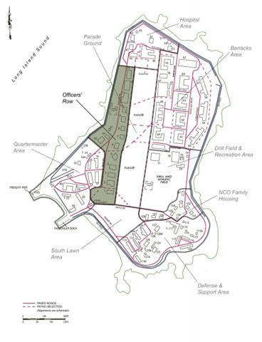 <p>Location of Officers&#39; Row at Fort Slocum.</p>