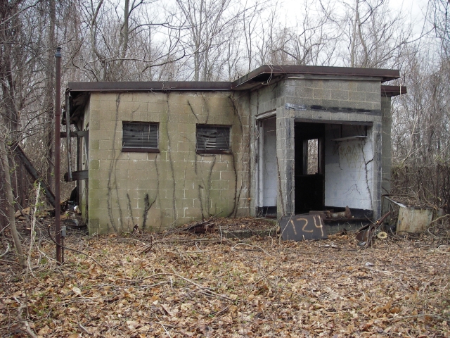 <p>The Nike Sighting Station (Building 124), which was the control center for the Nike missile battery at Fort Slocum, looking northeast, February 2008.</p>