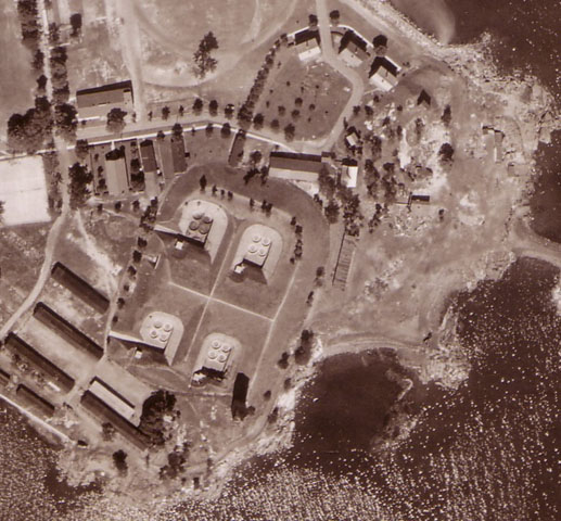 <p>Vertical aerial photograph of Fort Slocum&#39;s Mortar Battery and its surroundings, August 1924.</p>
