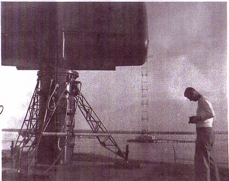 <p>One of three radar antennas used by the Integrated Fire Control Area of Nike Missile Battery NY-15 at Fort Slocum, late 1950s.</p>