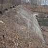 <p>A typical steep concrete wall of one of the pits of Fort Slocum&#39;s Mortar Battery: Battery Haskin Pit B (Building 126), looking south-southwest, December 2008.</p>