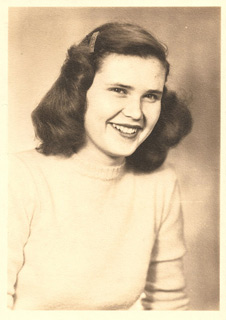 Joanna Gebhard Geer, daughter of Chaplain Maj. Wesley Gebhard, age 15 in 1944